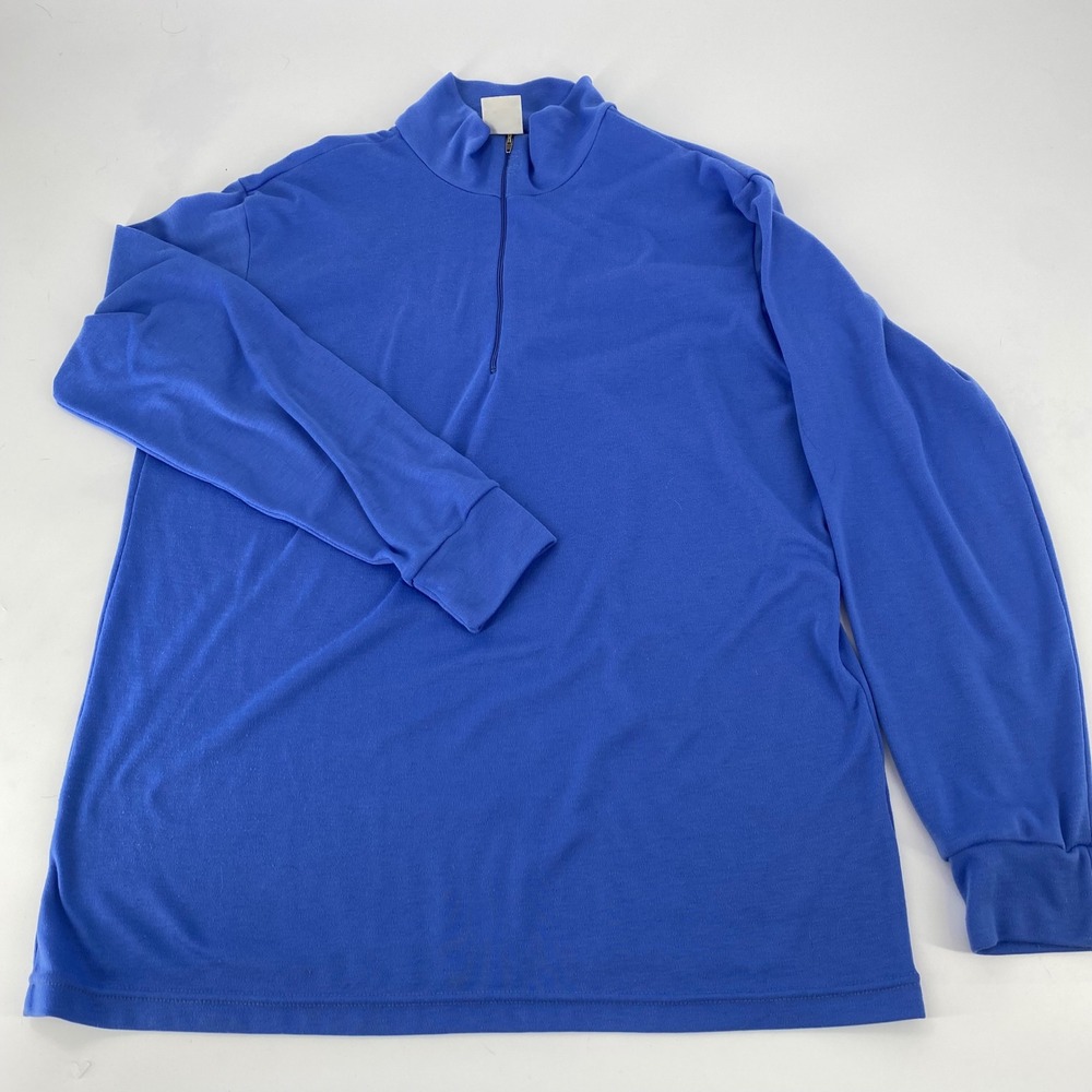 Patagonia Capilene 1 Mens XL Blue Quarter Zip Long Sleeve Made USA Perform VTG